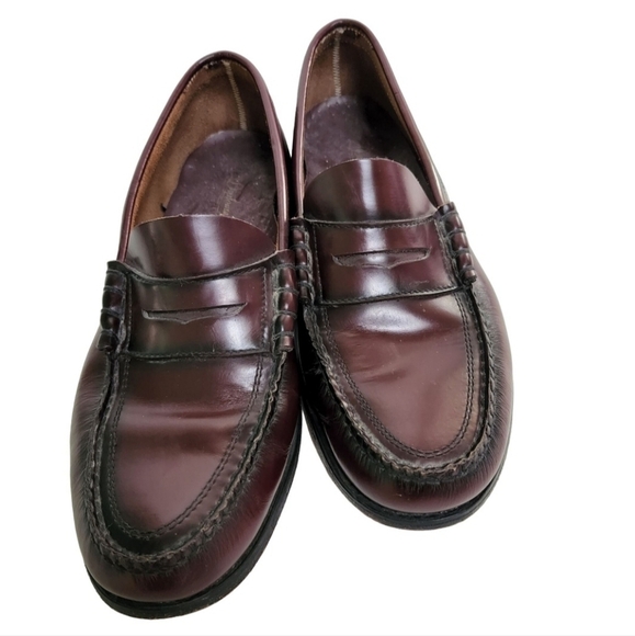 Diplomats Leather Burgundy Classic Penny Loafers Size 9.5D - Picture 3 of 7